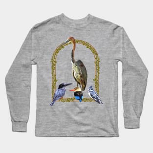 Goliath Heron - Kingfisher - Birds - Africa Long Sleeve T-Shirt